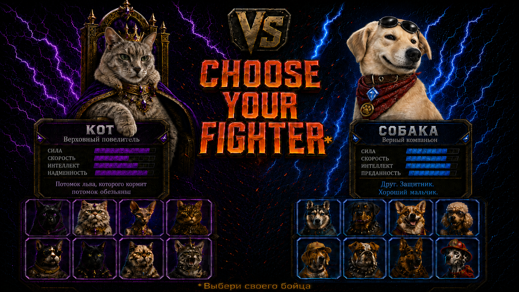 Choose your fighter!